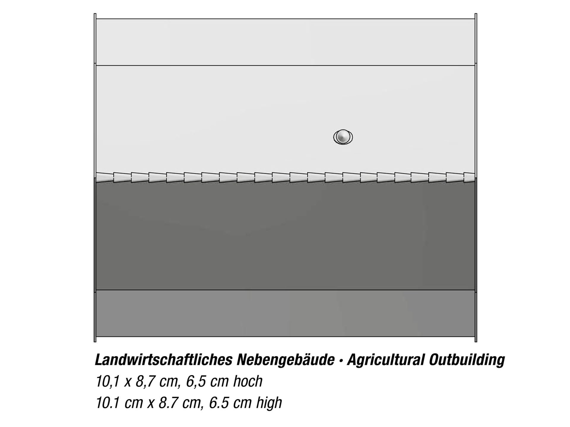 NOCH Landwirtschaftliches Nebengebäude, Bausatz für H0 Modellbau, ideal für Dioramen und Miniaturen