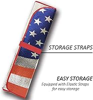 Vista 7 de Big Ant Parasol para automóvil, parasol para parabrisas de bandera estadounidense, mantiene el vehículo fresco, el mejor protector de visera