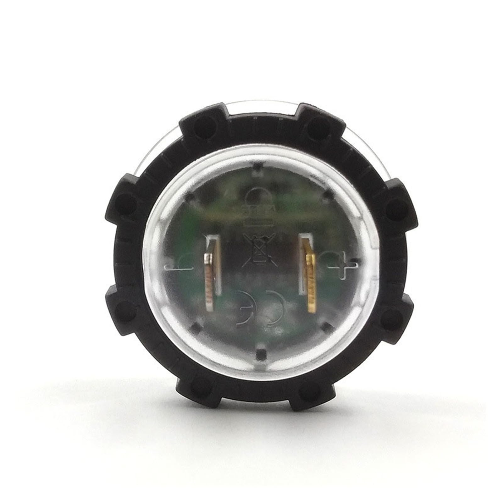 UAMOU Misuratore di Tensione Circolare Impermeabile Display voltmetro Display Digitale a LED DC 12V Rilevatore voltmetro di Bordo Moto 24V Cheerfully (Color : Green)
