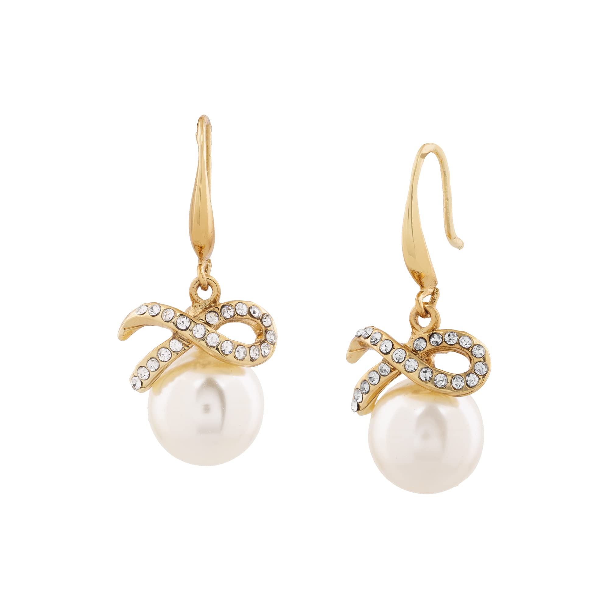 Estele 24Kt Gold Plated Zinc Brass Pearl Drop Earrings with Austrian Crystals for Women (B08D7Q3YSV) Amazon Price History, Amazon Price Tracker