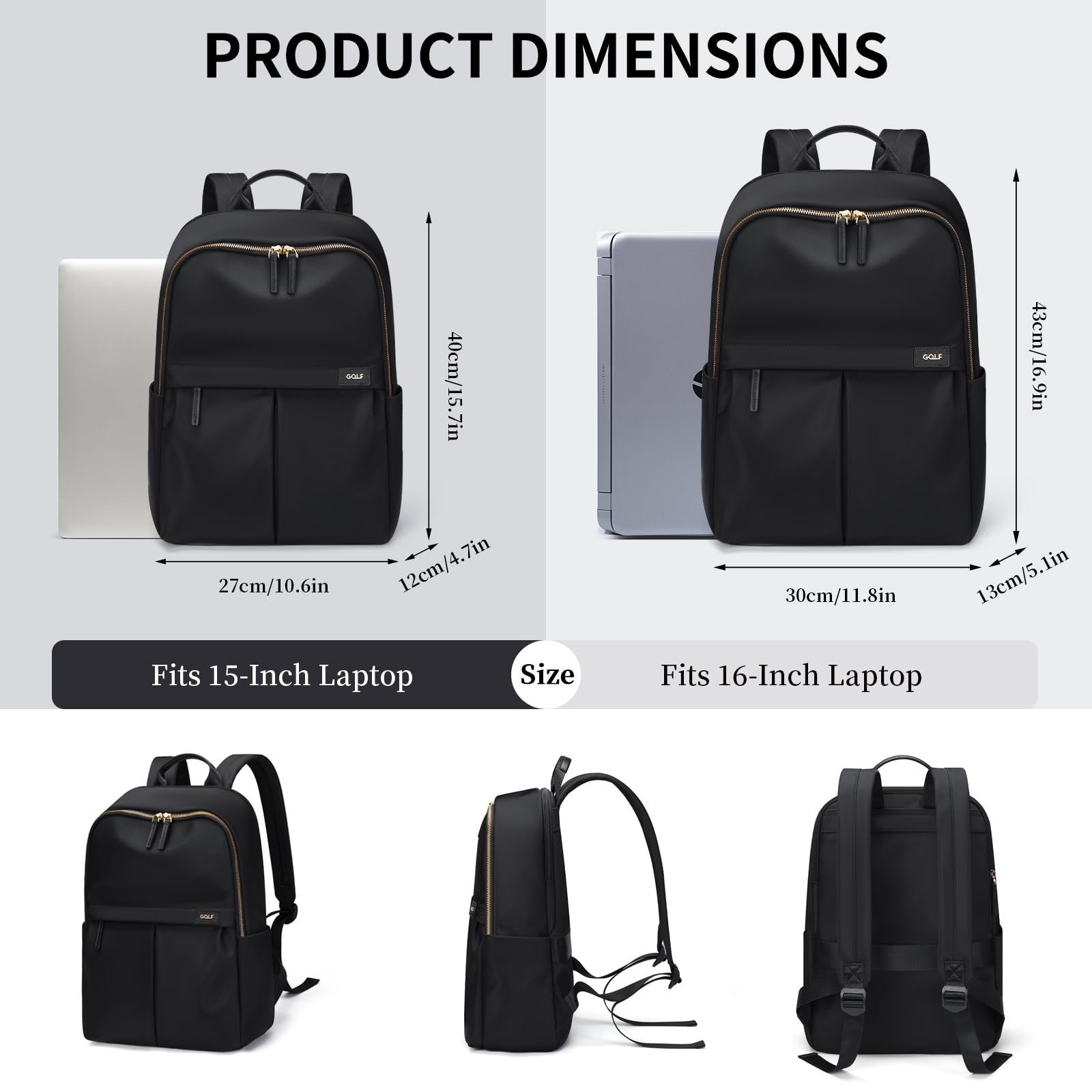 GOLF SUPAGS Zaino per Laptop per Donna Zaino Casual da Lavoro Viaggio per Insegnante Dottore Infermiera Borsa per Laptop