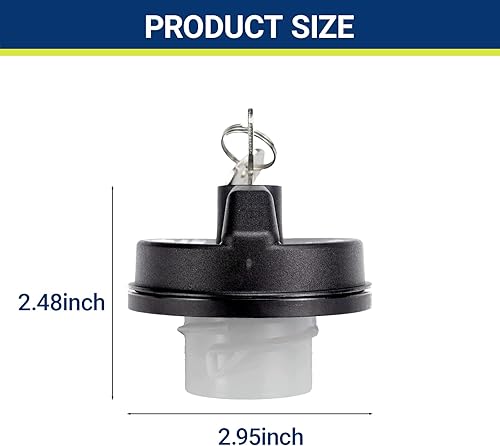 Miniatura 2 de Depósito de combustible con tapa de gasolina con llave, tapa de combustible con bloqueo compatible con Dod-ge Jee-p Ram Challenger Grand Caravan Ram
