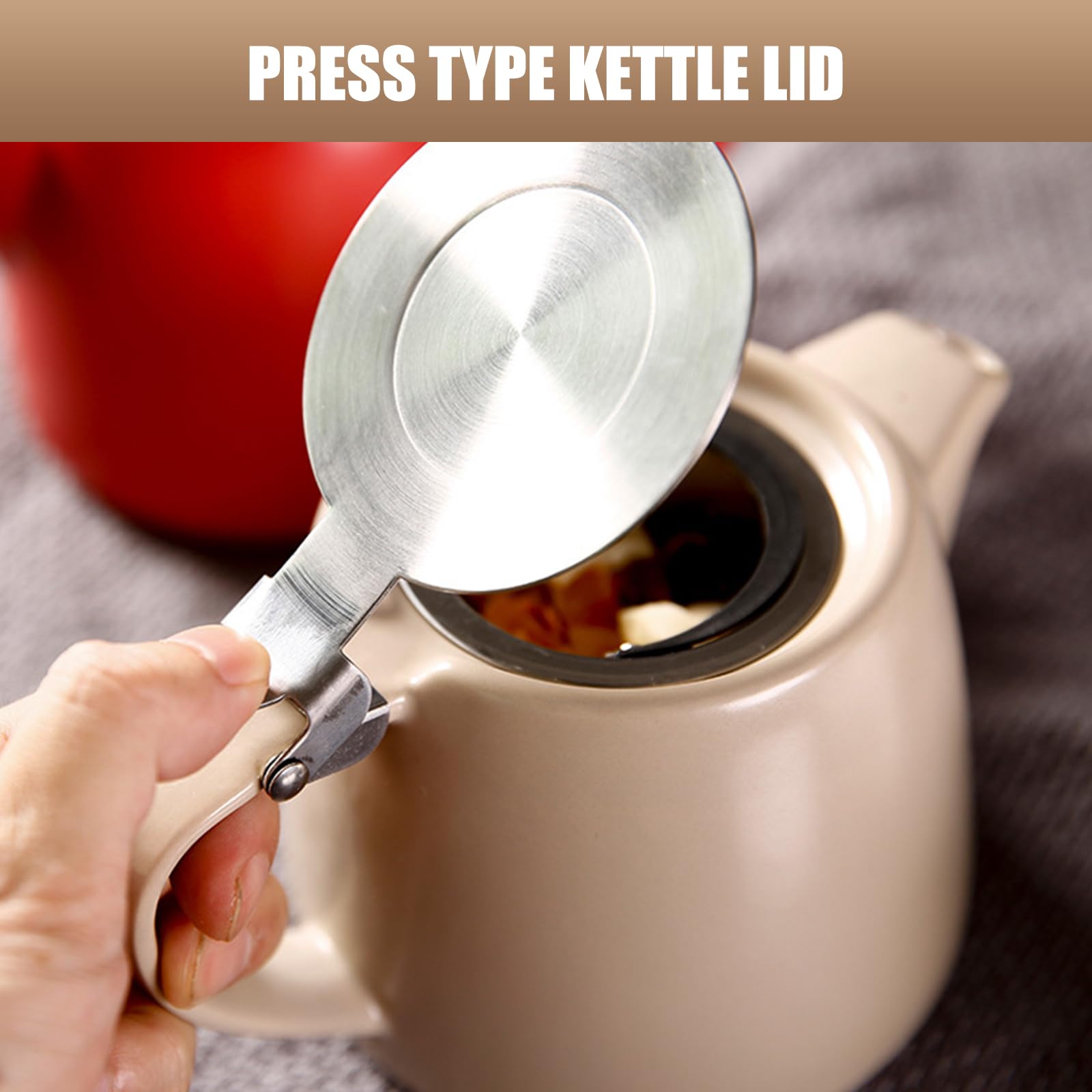 Teekanne mit Siebeinsatz, 500ML Teekanne Keramik Schwarz, Porzellan Tea Pot, Tee Zubehör - Teezubereiter für Losen Tee Isoliert und Tropffrei, Langanhaltende Wärme teingut (Kamel)