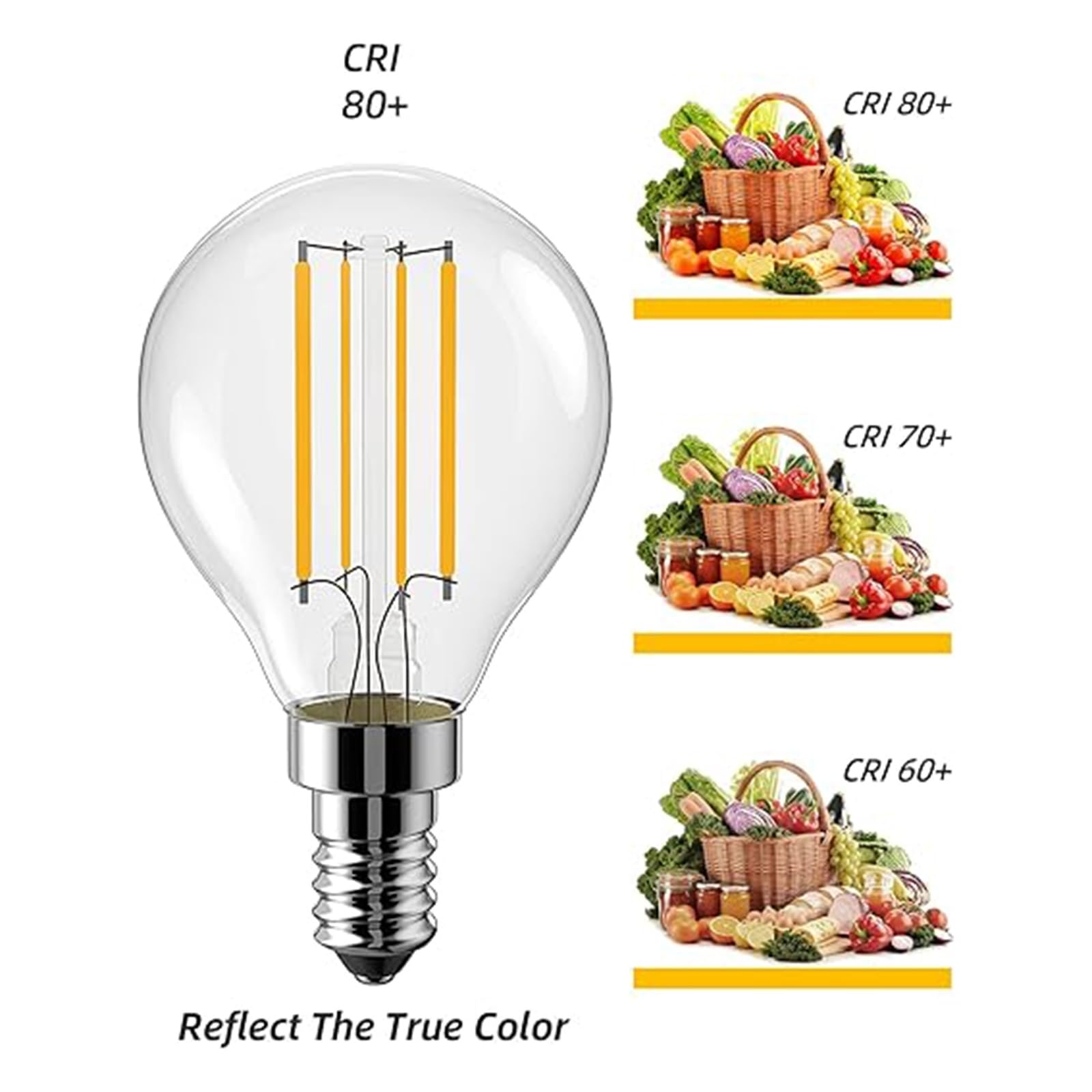 Ampoule LED Bougie E14 Non Dimmable Lot de 9 Blanc Neutre 4000K 4W (Équiv. 40W) 440 Lumens Sans Scintillement Pour Salon Chambre Cuisine(Warm white 2700W,6W)