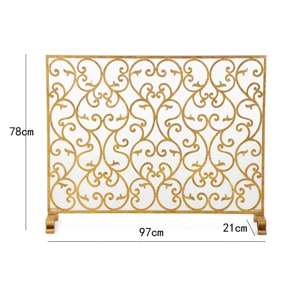 Protezione per Camino, Pannello Singolo 38×31 Pollici, Protezione per Camino in Ferro battuto, Rete Decorativa, Protezione per cancello Indipendente,