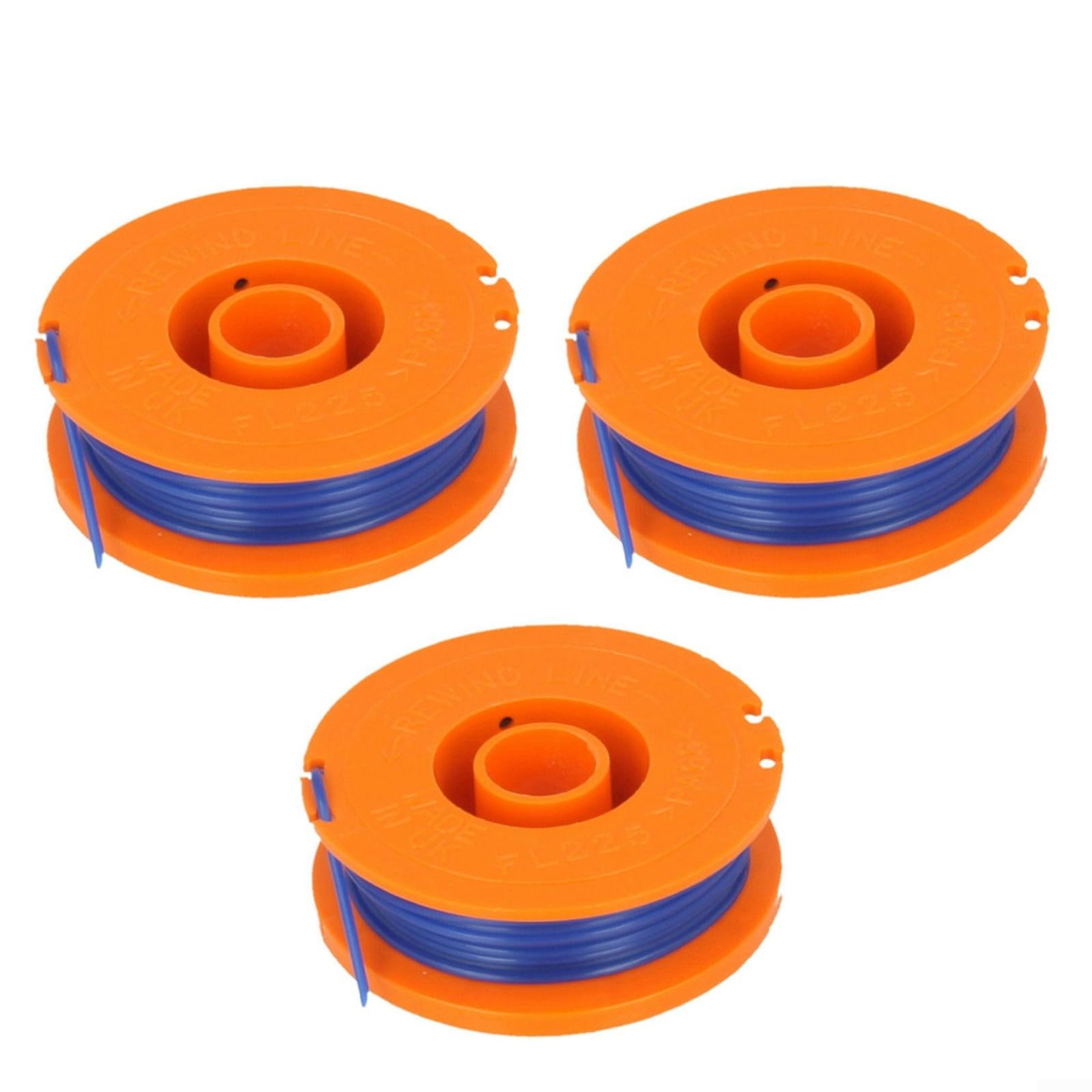 FUBESK FL225 Spool & Line Replacement For Flymo Cordless CT250 CT250X, Nylon Wire 1.5 mm Diameter, Length 10M, Auto Feed System Single Feed Models Replacement Spool (3 PACK)