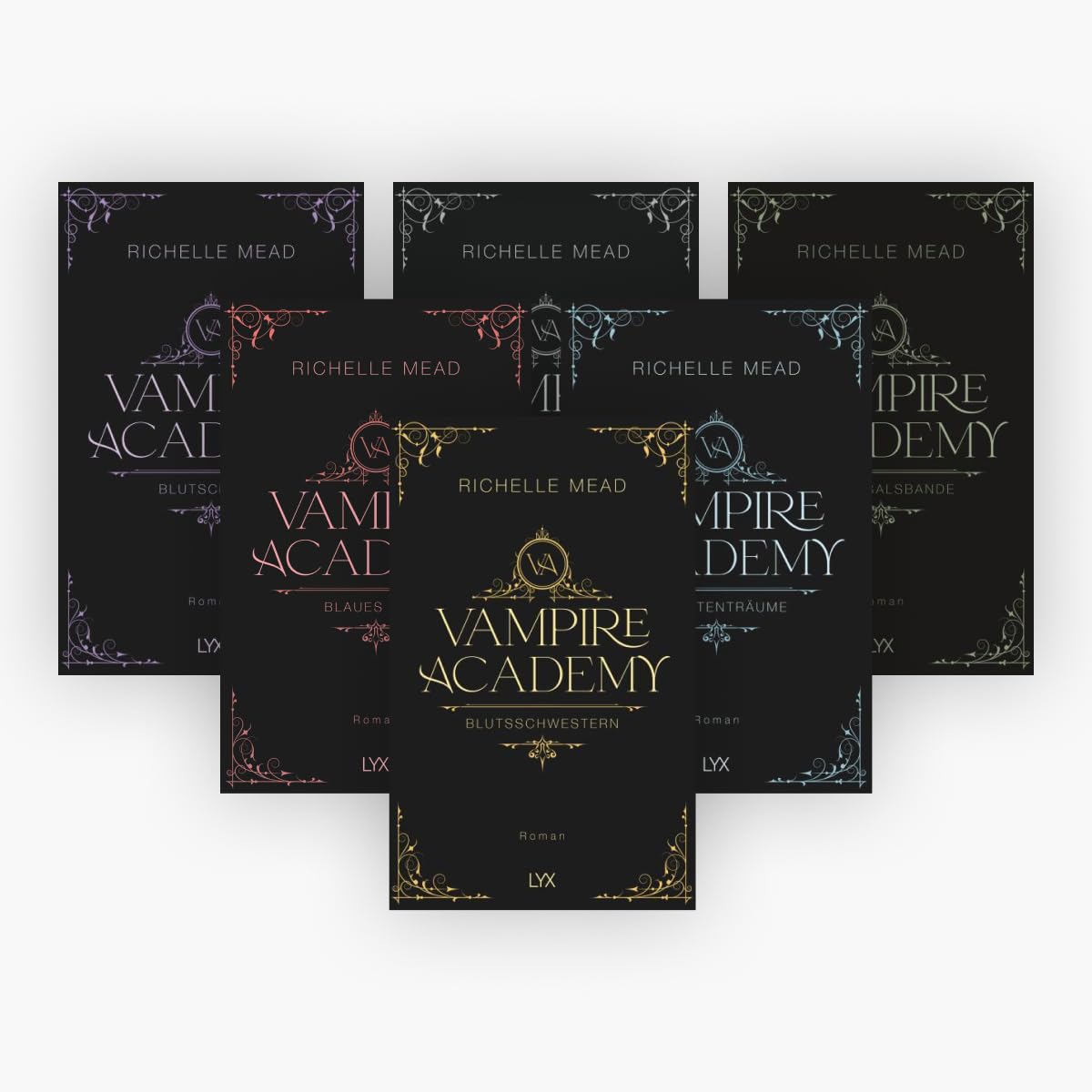 Die Vampire-Academy-Reihe Band 1-6 plus 1 exklusives Postkartenset