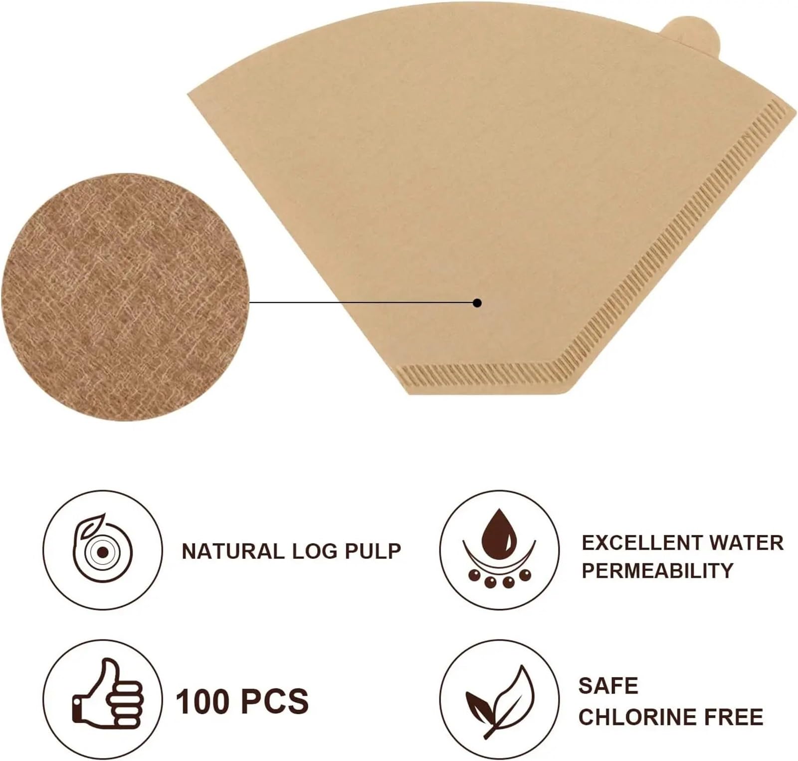Filtros Café Desechables #4 Cono 8-12 Tazas Para Cafeteras Goteo