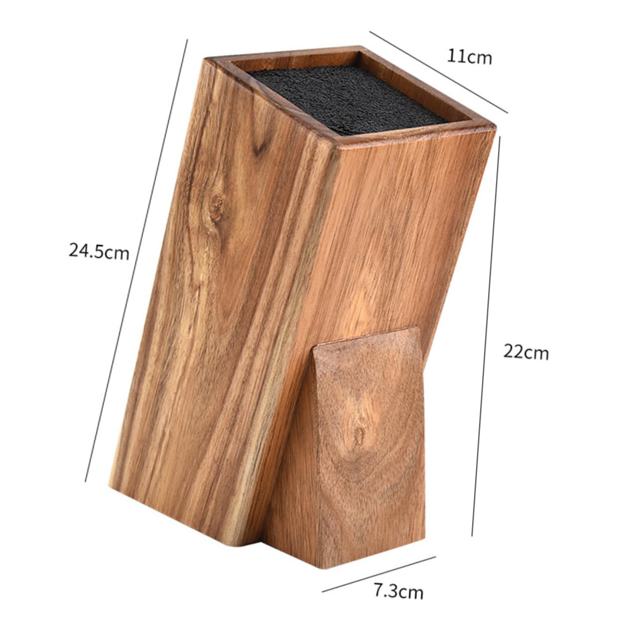 BRIGHTFUFU 1pc Acacia Knives Storage Holder Multifunctional Cutter Shelf for Kitchen Organization Simple and Elegant Design Easy Access Knife Rack Kitchen Supplies