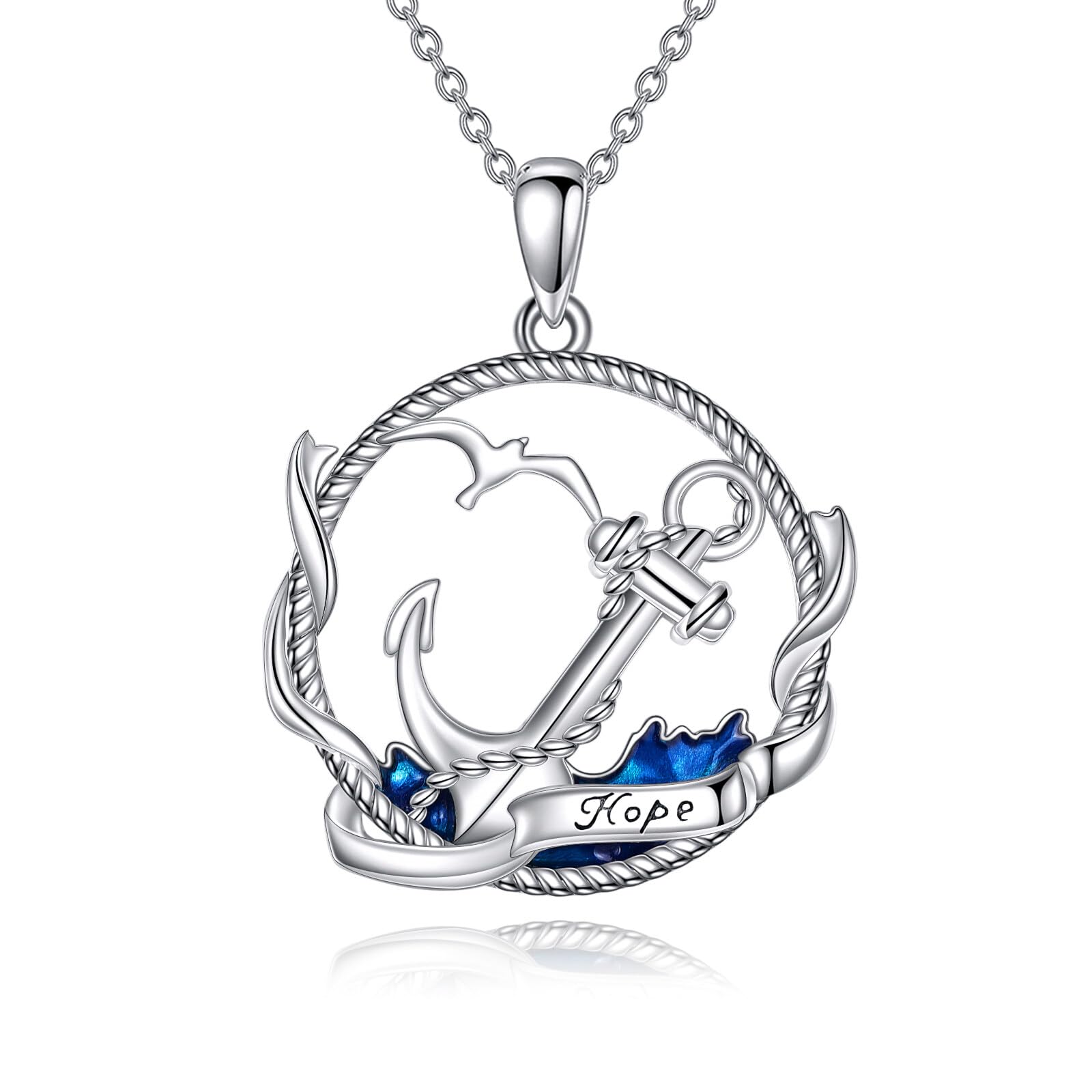 VONALA Anchor - Collana da donna in argento Sterling 925, con ciondolo a forma di ancora, gioiello sicuro per compleanni, anniversari