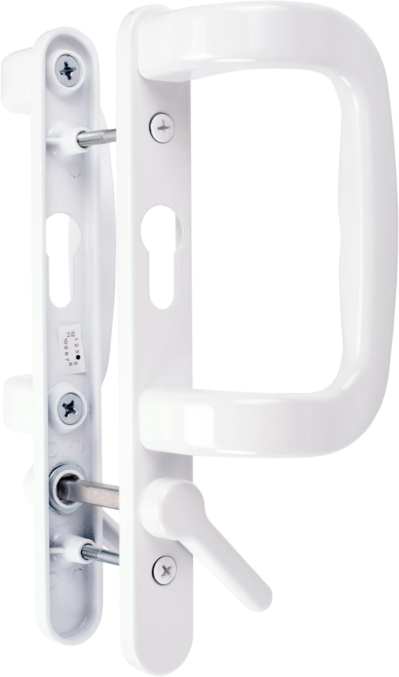 Trojan Sparta 90mm (PZ) Fuhr White Sliding Patio Door Handles with