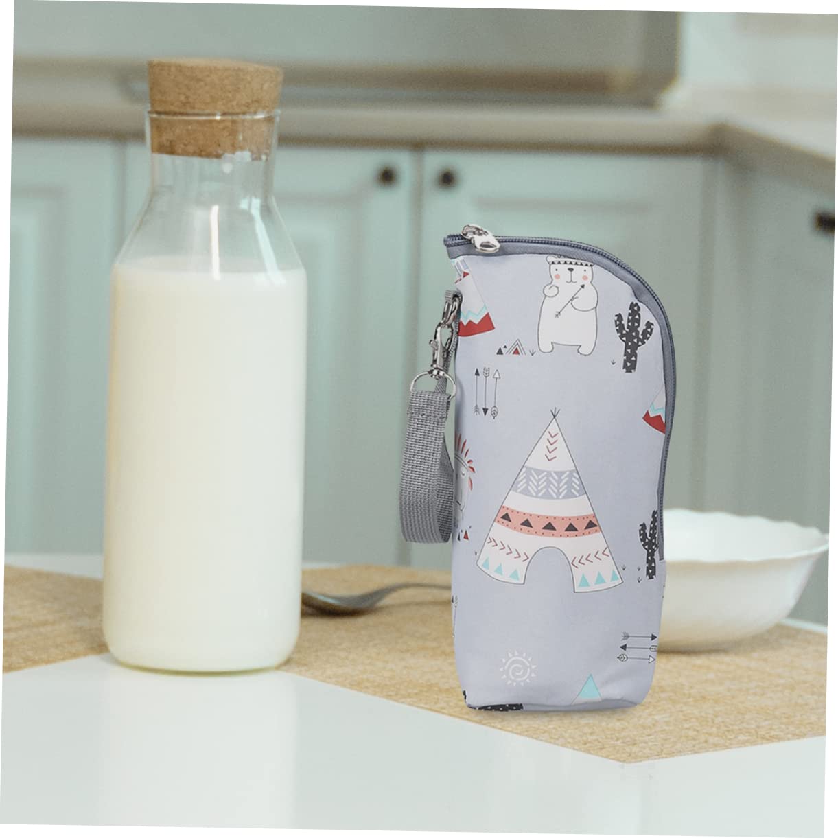 Abaodam 5piezas Bolsa Térmica para Biberón Infantil Bolsa Aislante Portátil Mantener Exteriores Compatible Botellas De Leche y Bebidas