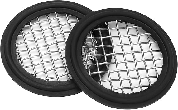 DERNORD 2 Pack 1.5" Sanitary Tri-Clamp Gasket EPDM w/Stainless Bonded Type Screen 6 Mesh