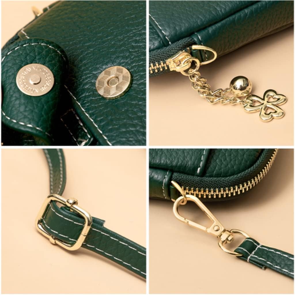 Leather Mother's Mobile Phone Messenger Bag Women's Vertical Coin Pocket Mini