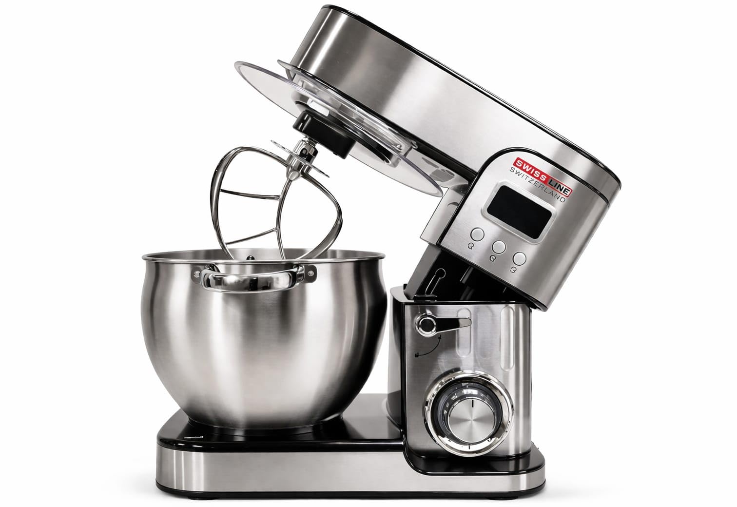 Amasadora Profesional 12L 2800W con Pantalla Digital, Robot de Cocina Multifunción, Bol de Acero Inoxidable y Accesorios para Amasar, Batir y Mezclar
