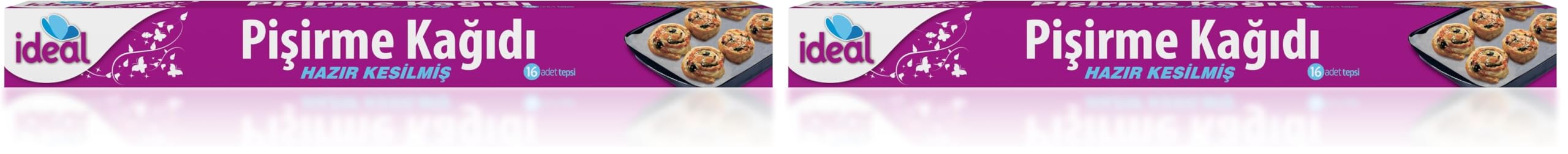 İdeal Hazır Kesilmiş Pişirme Kağıdı 16 adet 42x37 cm, Helal Sertifikalı BPA İçermez, Fırında Tavuk, Et, Tatlı, Börek Pişirmek için Yüksek Isıya Dayanıklı Hazır Fırın Pişirme Kağıdı Yapışmaz Yanmaz