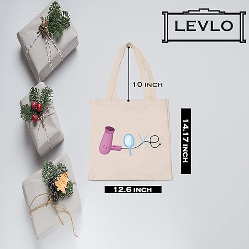 Miniatura 2 de LEVLO Bolsa de compras para estilistas, regalo para peluquería, objetos, tarot, barbería, reutilizable, bolsa de mano para mujeres, BFF