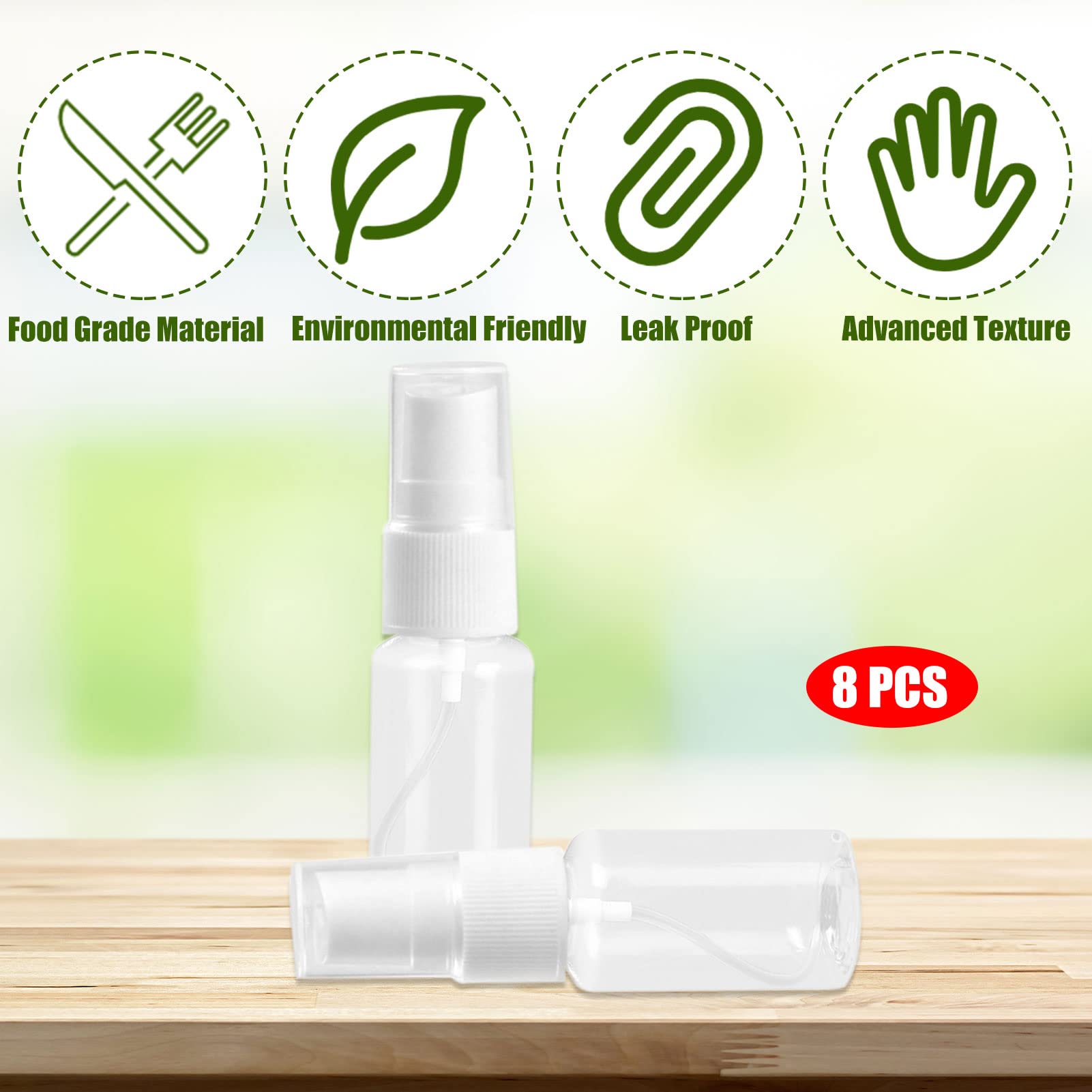 Reise-Parfüm-Sprühflaschen Set, 8 Stück (50 Ml) – Mit Trichtern & Etiketten, Auslaufsicher, Für Kosmetik