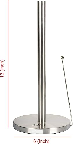 Miniatura 2 de nu steel Soporte de acero inoxidable TG-KPTH-133 - Dispensador de cocina fácil de rasgar con una sola mano con base pesada para rollos de toallas de