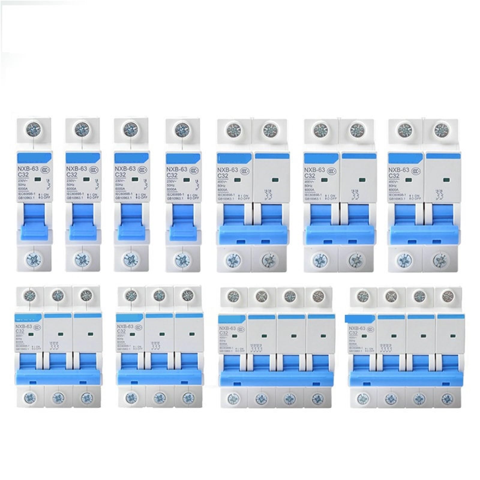 Disjoncteur MCB avec indication visuelle d'état de 1A à 125A
