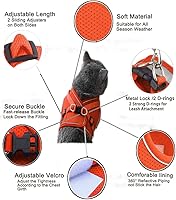 Vista 5 de Juego de arnés y correa para perro pequeño sin tirones, arnés a prueba de escape, chaleco de malla transpirable, arnés reflectante ajustable