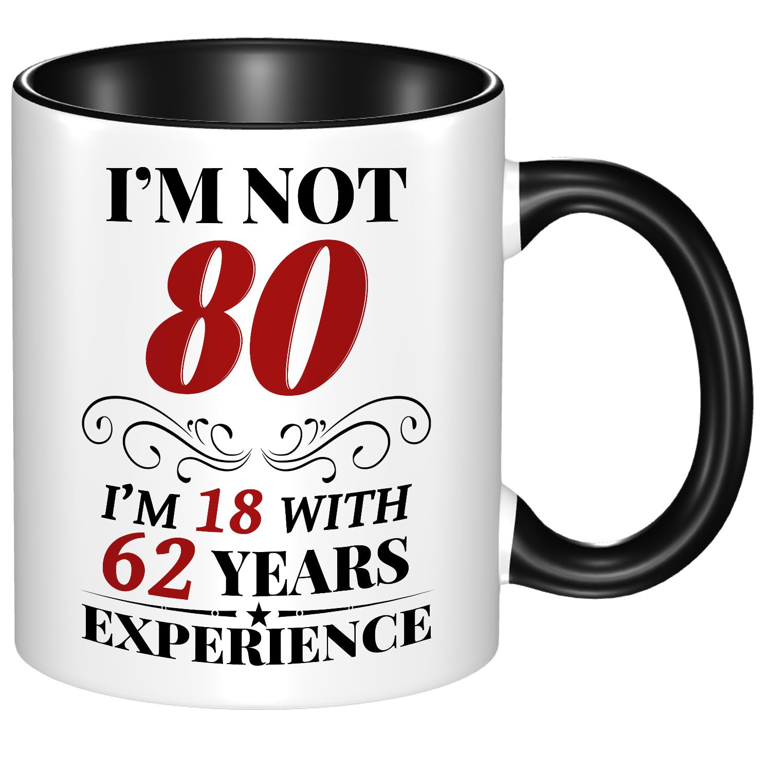 80th Birthday Mug for Women Men, Turning 80 Year Old Birthday Gifts Women Men Mom Dad Wife Husband, Sister, Best Friends, Coworkers, Her, Him, Dishwasher and Microwave friendly, 11oz Coffee Cup