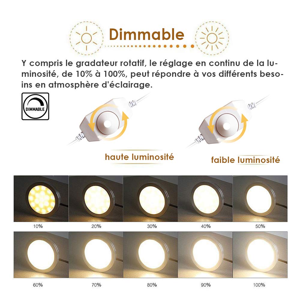LAMPAOUS 2W Lampade LED Incassate, downlight Spot Luce da Incasso, Vetrina Luce Bianco Freddo 6000K Lampade Armadio (6000K 6PCS)