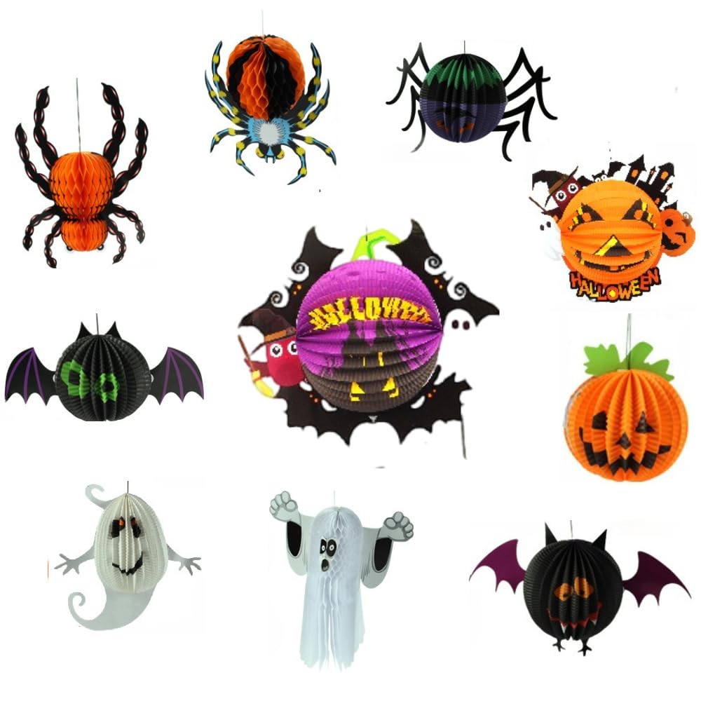 ハロウィン装飾セット Amazon.co.jp: ハロウィン 飾り 吊り下げ 10点セット パーティー 装飾
