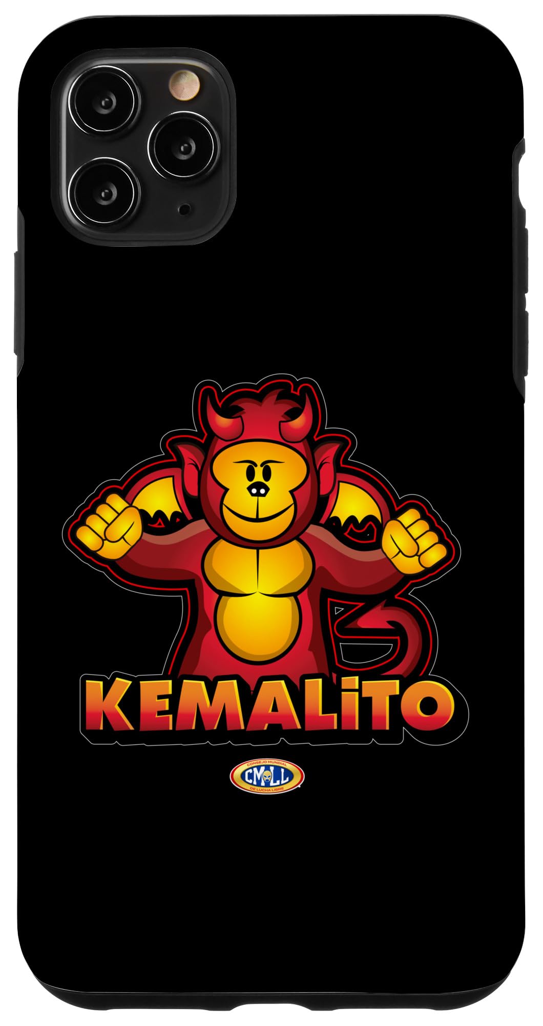 Coque iPhone 11 Pro Max cadeau enfant rigolo luchador Kemalito