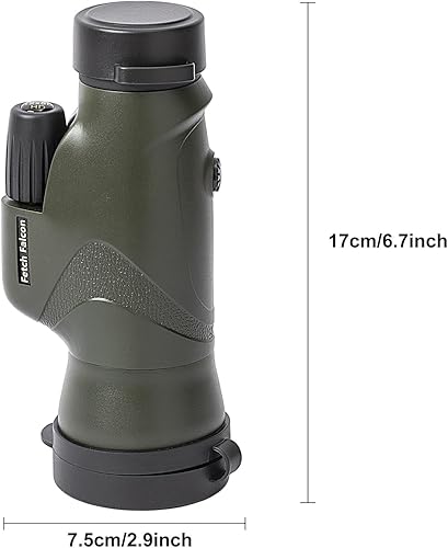 Miniatura 2 de Fetch Falcon- Monoculares BAK4 FMC HD rellenos de nitrógeno IPX7 de 12 x 50 pulgadas (ocular de 10.0 in a prueba de agua bajo 1 M de agua, 30