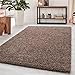 Produktbild Teppich Hochflor Teppich Dream Shaggy Teppich einfarbig Wohnzimmer Teppich, Farbe:Mocca, Maße:160 cm x 230 cm