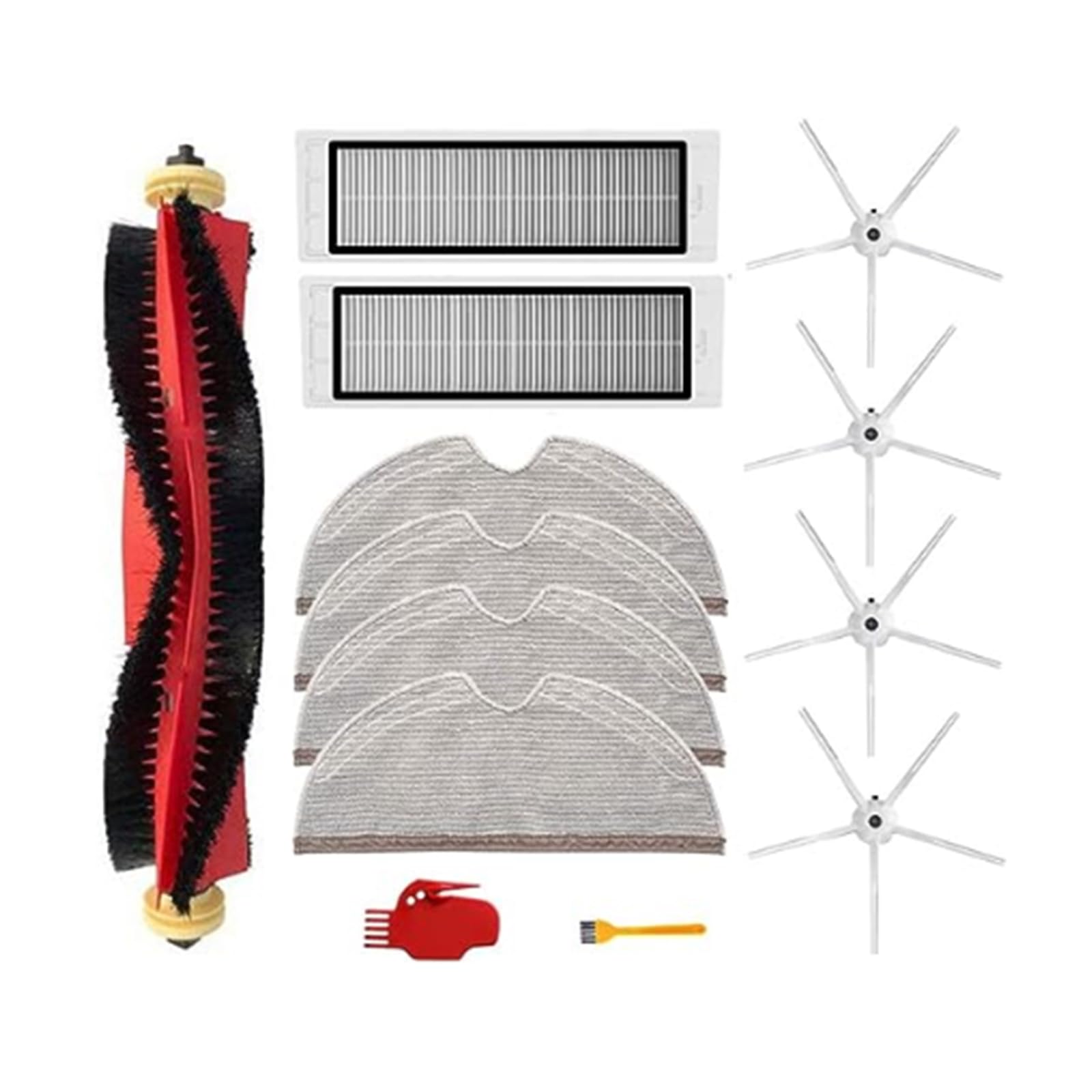Jazuaiao For S5Max / Pure Robot Spare Main Brush Edge Sweeping Brush Hepa Filter Bundle Anti-Allergen Mop Cloths Robot Accessories Set Home Appliance Parts Commercial Bag