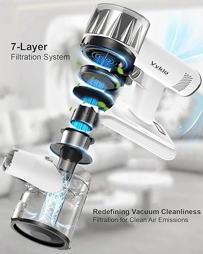 Miniatura 3 de Aspiradora inalámbrica, 600 W, 55 Kpa, 70 minutos, aspiradora para el hogar, detección automática de polvopantalla táctil LED, montaje en pared