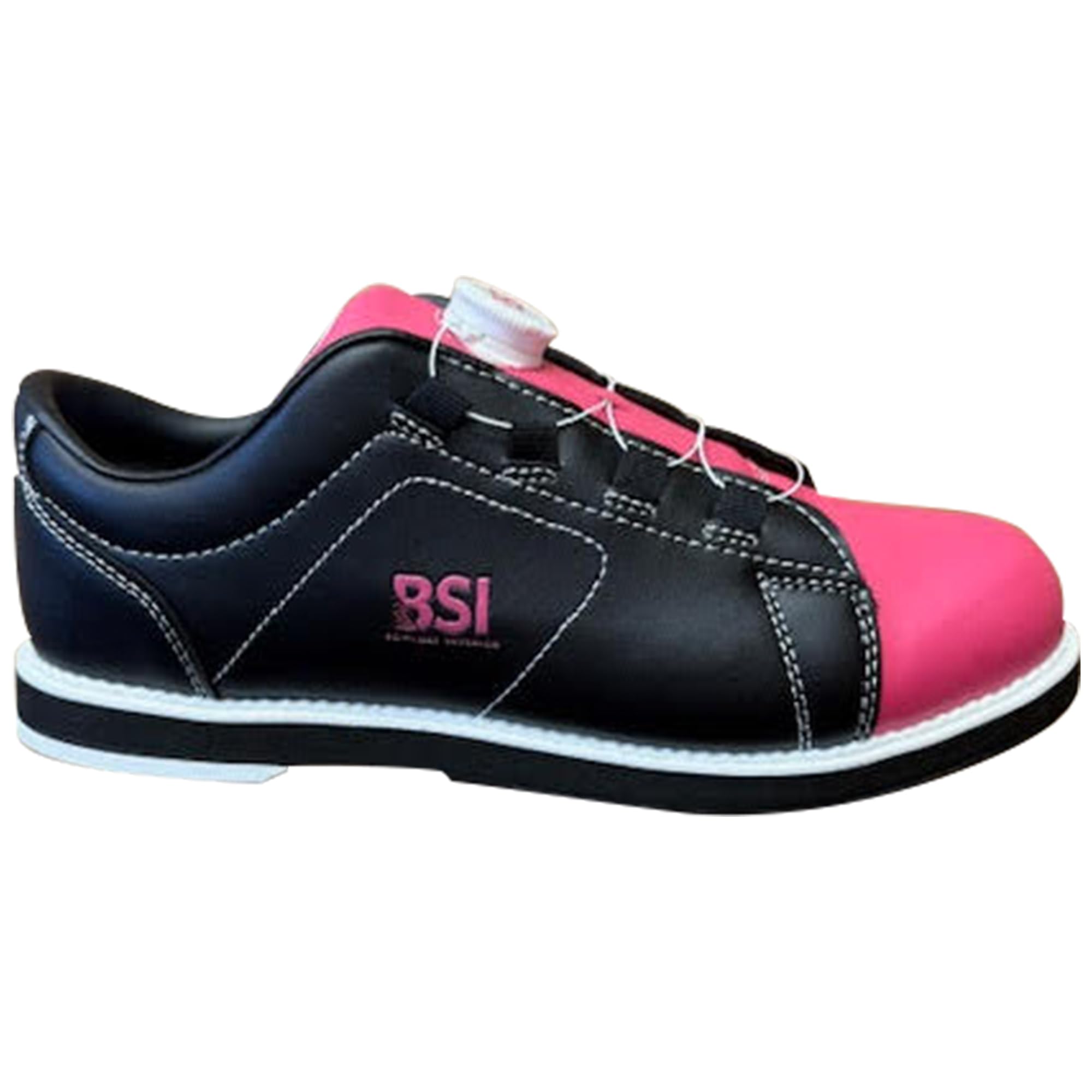 BSI Women's Revival Dial Shoe - Lightweight Bowling Shoes with Enhanced Comfort & Support, Black/Pink, Size 6.5