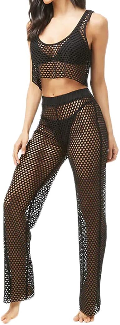fishnet two piece set