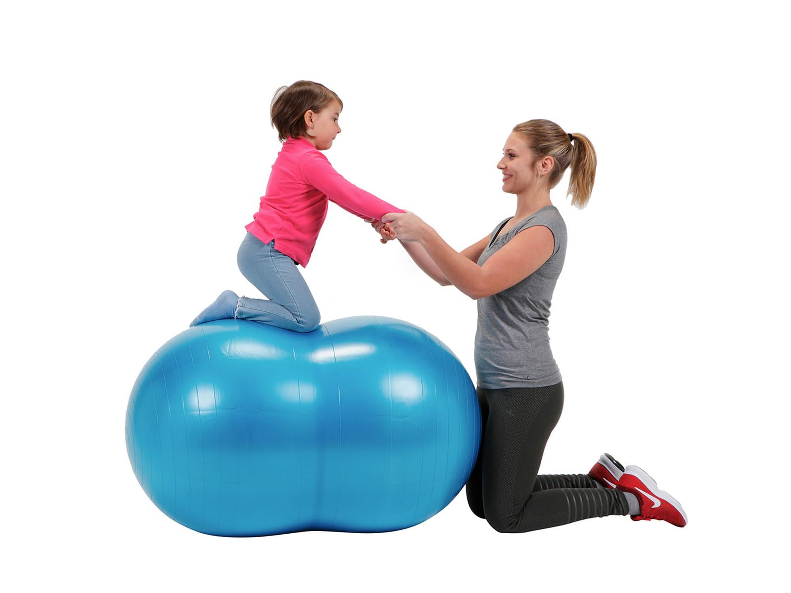 Gymnic Physio Roll Plus, Pelota Doble para Fisioterapia, con Sistema antiexplosión y Sistema BRQ, Ideal para Ejercicios de Equilibrio, coordinación y rehabilitación motora