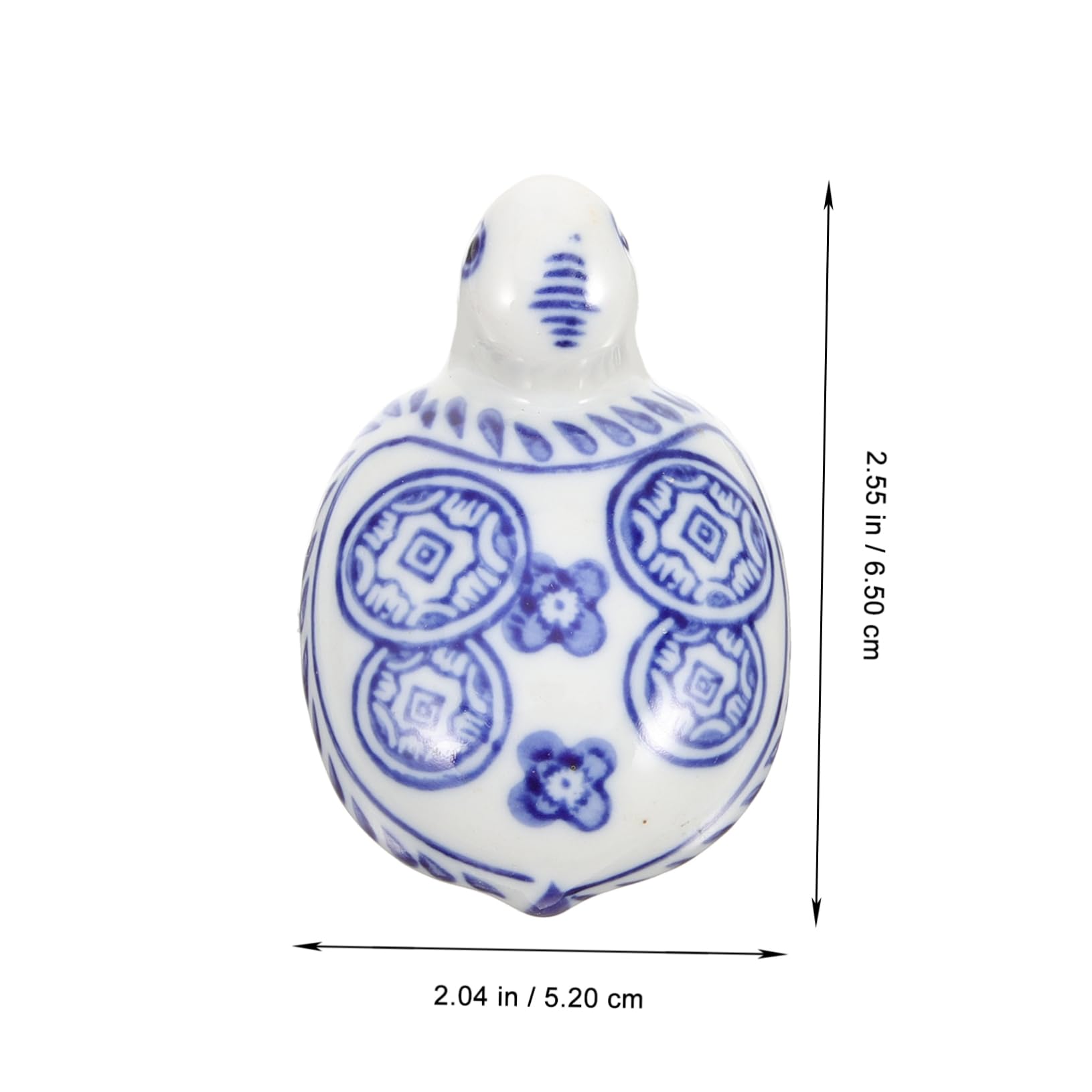 Amazon.co.jp: Lurrose 青と白の磁器の亀 亀の彫刻 吹きガラスのカメ