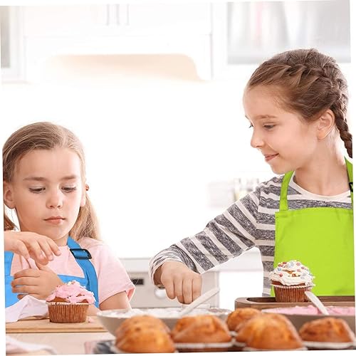 Miniatura 6 de Luxshiny 2Set Painting Polyester Smock and Chef Hat Ages Apron Yellow for Drawing Painting and Creative Fun