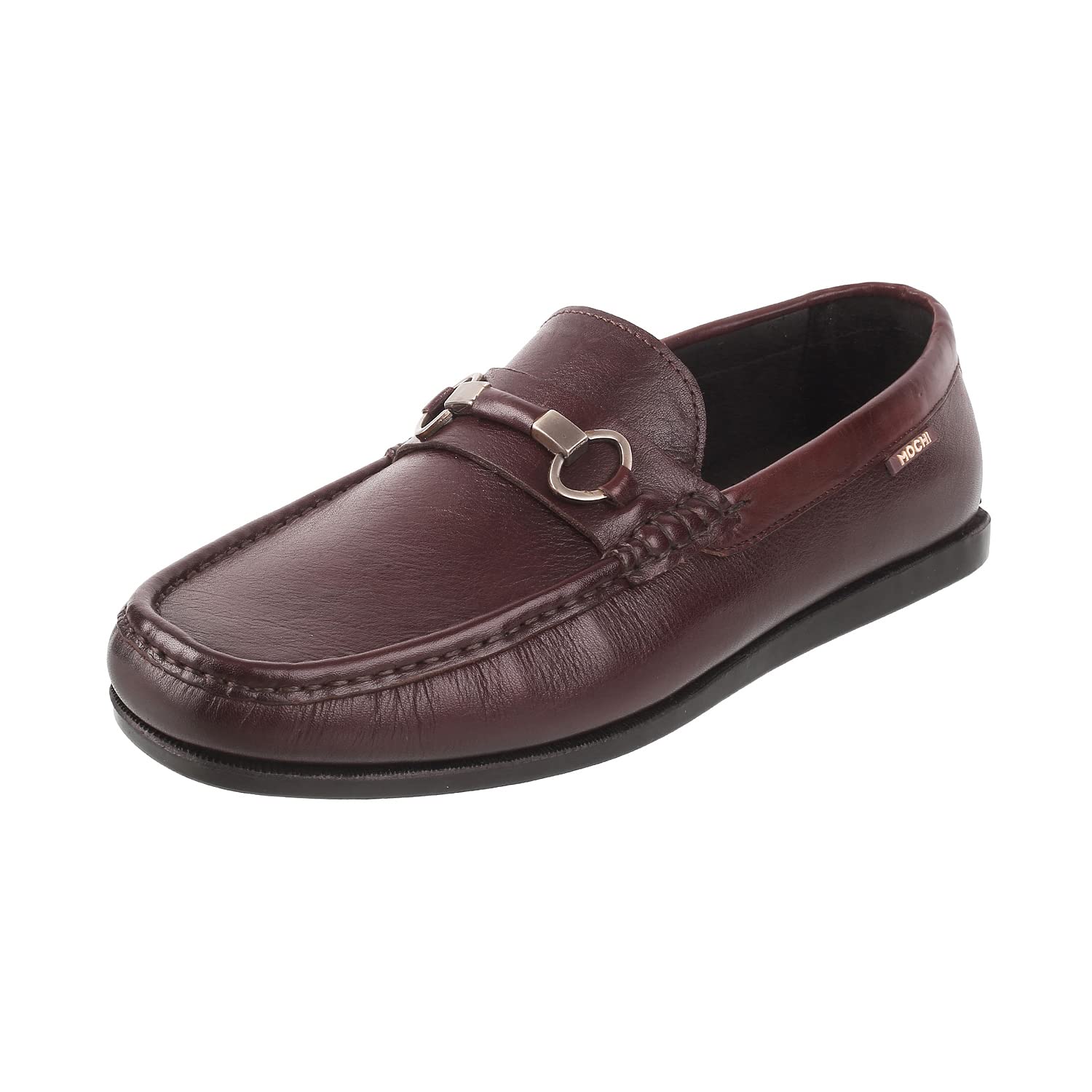 Mochi Mens Maroon Leather Loafers UK-8 (42 EU) (71-9821) (B09JZFGHV4) Amazon Price History, Amazon Price Tracker