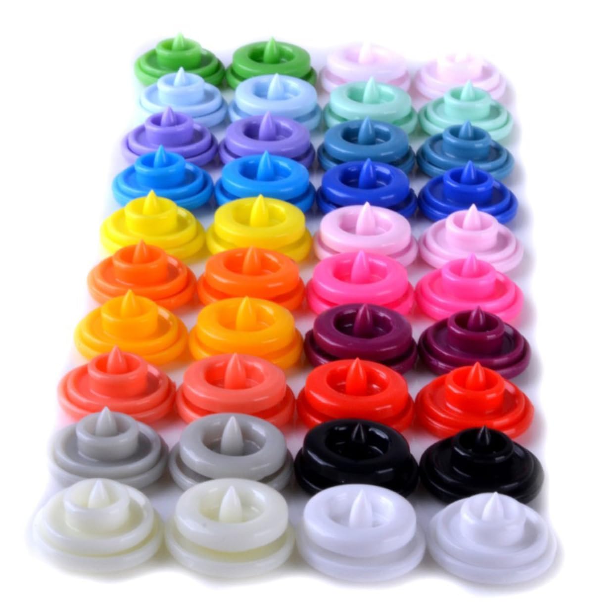 Operitacx 300piezas Kit De Cerraduras De Presión Kam Alicates y Botones De Plástico Colores