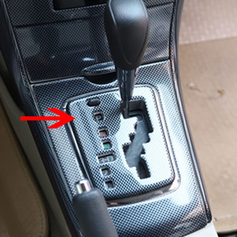 SZFKACCESS for 2007 2008 2009 2010 2011 2012 2013 Toyota Corolla AT model Carbon Fiber ABS Gear Shift Lever Frame Trim (7 holes AT model)