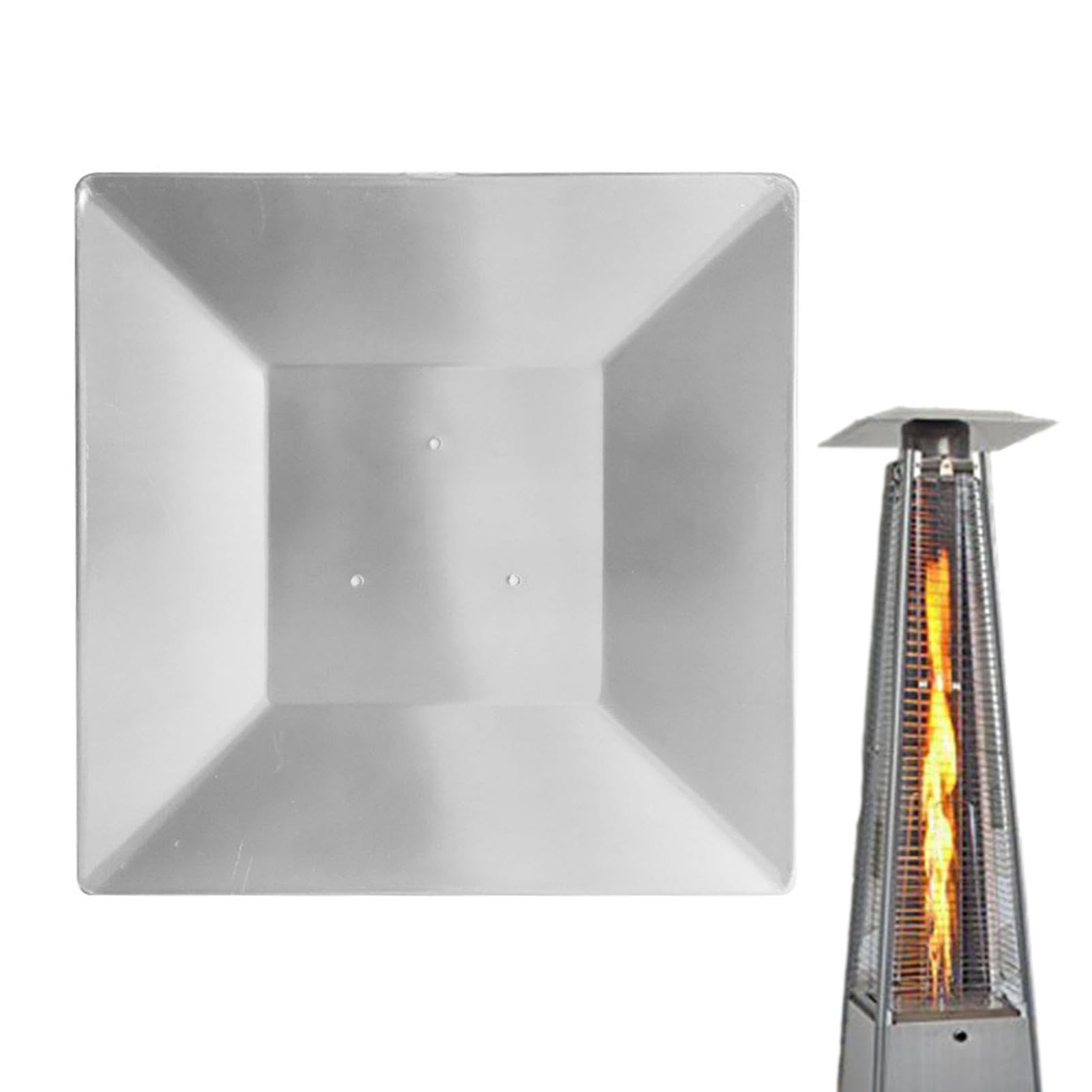 Wärmereflektor Schild, Terrassenstrahler Top Reflektor Schild, Pyramide Terrassenstrahler Ersatzteile für 4-seitige Heizungen