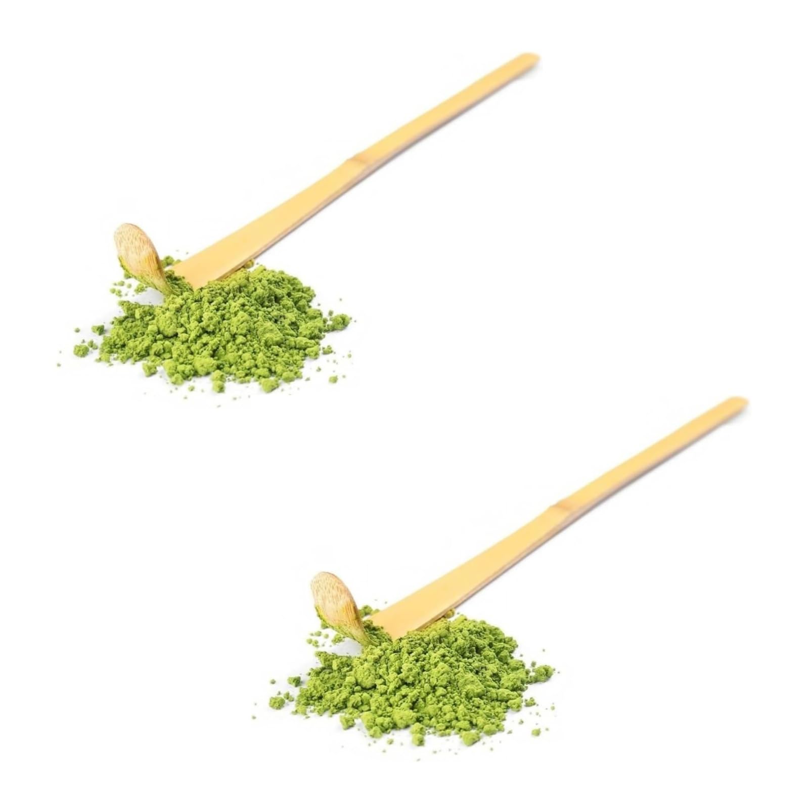 2Pcs Brown Bamboo Matcha Scoop Japanese Chashaku Hooked Green Tea Spoon for Tea Ceremony, Tea Scoops, Coffee, Tea and Espresso (18cm)