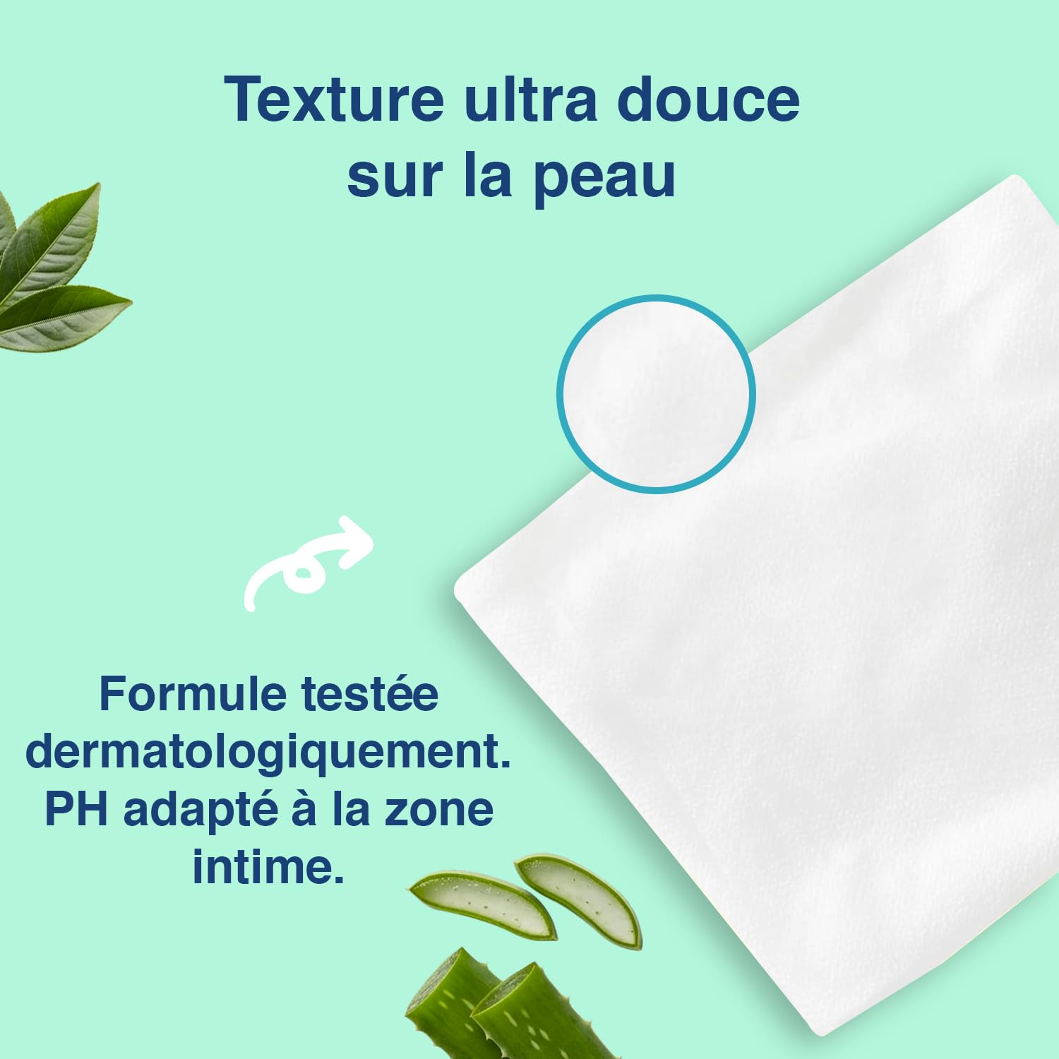 fess'nett Papier Toilette Humidifié Vert Aloe 40 Feuilles | 100% Fibres Végétales, 96% d'Eau, PH Neutre, Sans Parfum et Parabène, Usage Intime Adulte Enfant