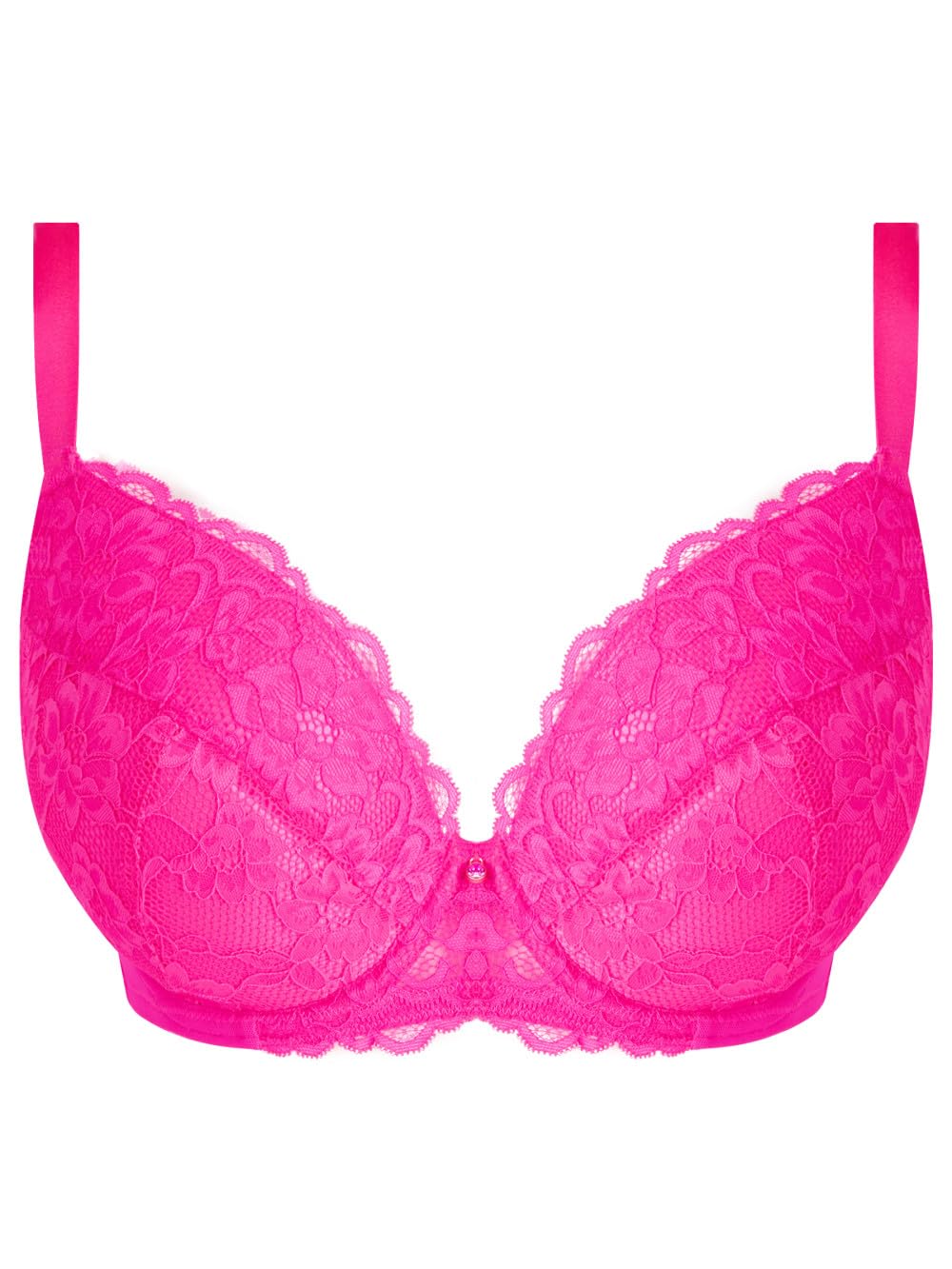 Ann Summers Bright Pink Sexy Lace Padded Plunge Bra, 38F