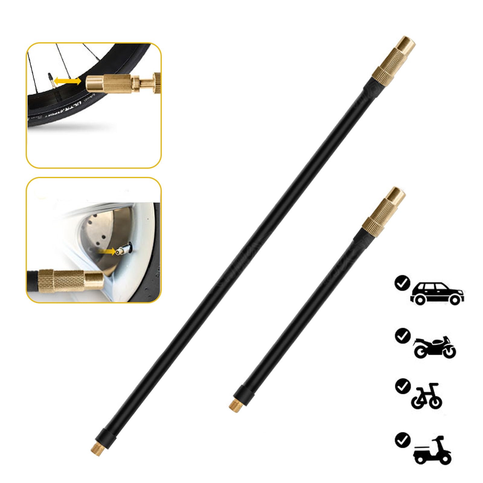 prolunga per compressori di pressione dell'aria e pompe ad aria, tubo di ricambio da 50 cm, compatibile con gonfiatore Xiaomi, pompa per pneumatici di biciclette, auto e moto