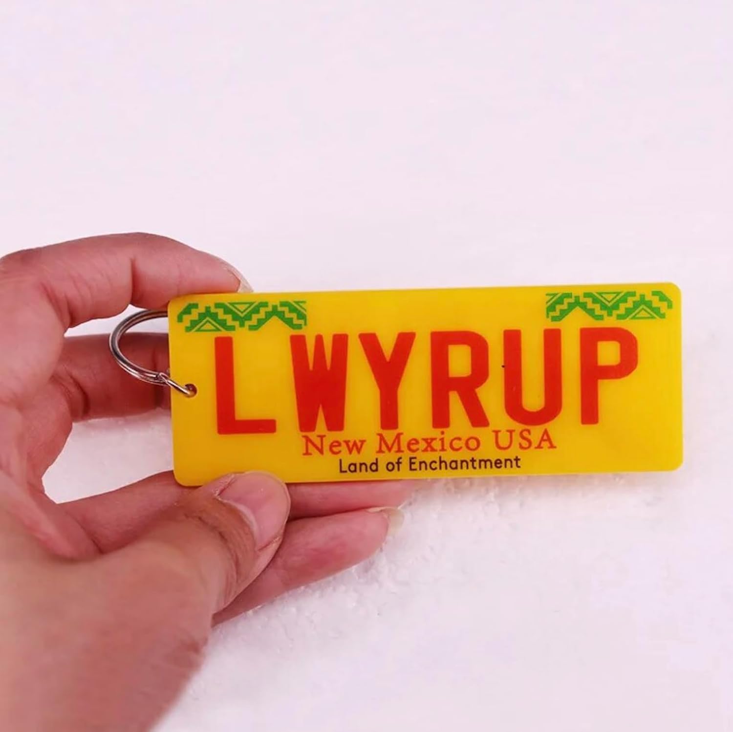 LWYRUP Lawyer Up Car License Plate Better Call Saul Goodman Breaking Bad TV Show New Mexico Land of Enchantment Keychain KeyRing Key Chain Ring