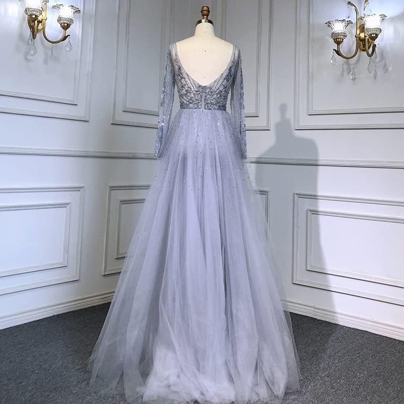 GDDZA レディース ビーズ紐 スリムフィット マキシ丈 パーティー ディナー フォーマル ディナー レディースドレス(8)