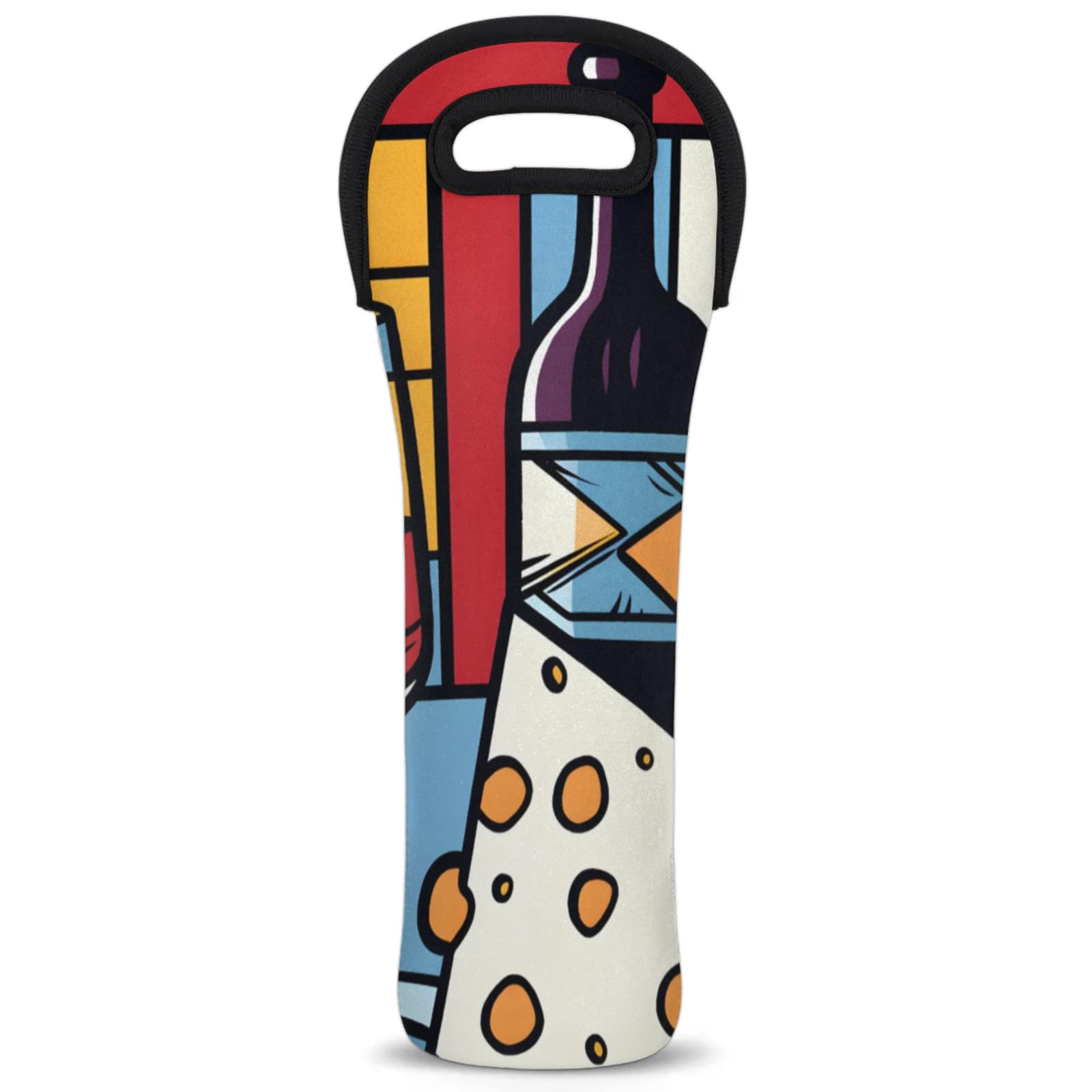 Neoprene Wine Tote Carrier Bag for Wine,Water, Champagne, Beer, Baby Bottles 15.6 x 5.1 Inches, Protective Wine Bag,Red Wine