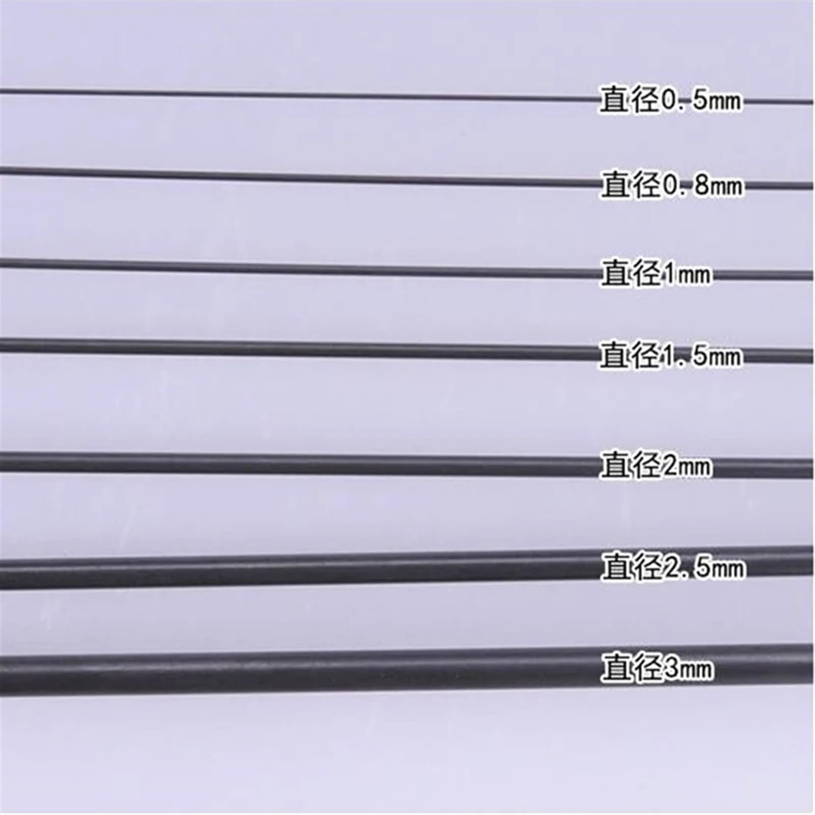 10Pcs/Set Carbon Fiber Rods 1.5mm for RC Plane DIY Tool Model Accessories Length 500mm Carbon Fiber Rods
